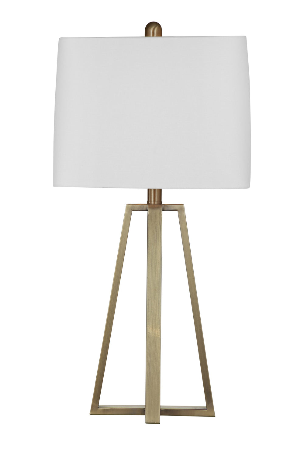 Basset Mirror Beryl Table Lamp - Modern Brass Base With Classic White Shade & Adjustable Lighting For Any Room Brass Metal,Hard Back Linen Shade L4388t