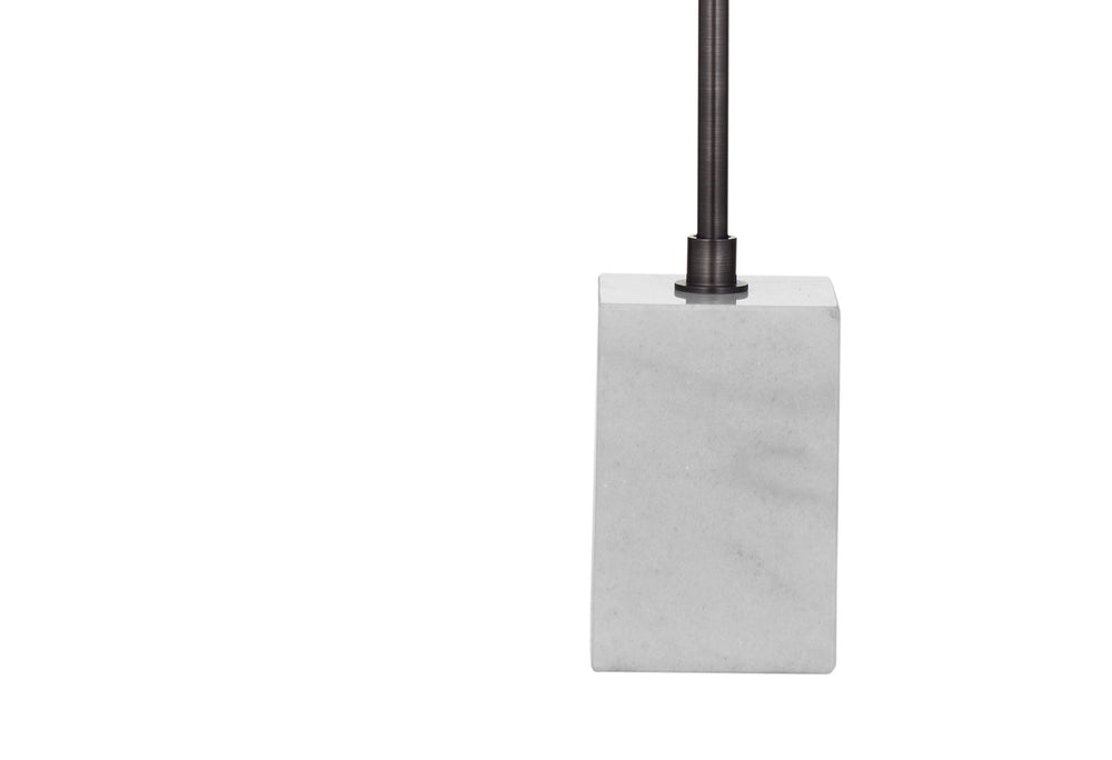 Basset Mirror Gunmetal Table Lamp - Stylish Metal & Marble Design With Tapered Shade For Modern Home Décor Black Marble ,Metal L4449t