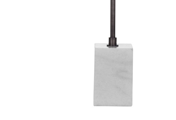 Basset Mirror Gunmetal Table Lamp - Stylish Metal & Marble Design With Tapered Shade For Modern Home Décor Black Marble ,Metal L4449t