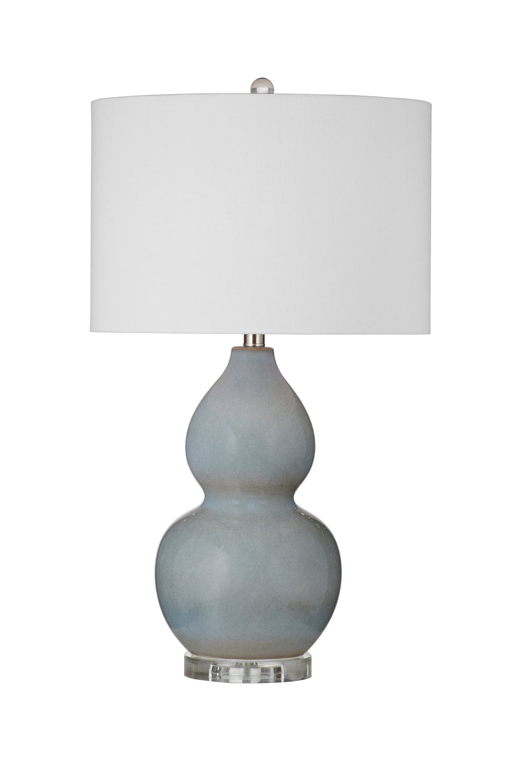 Basset Mirror Glencoe Table Lamp - Coastal Charm With Grey-blue Ceramic Base, Linen Shade & 3-way Lighting Options Gray Ceramic,Hard Back Linen Shade L4478t