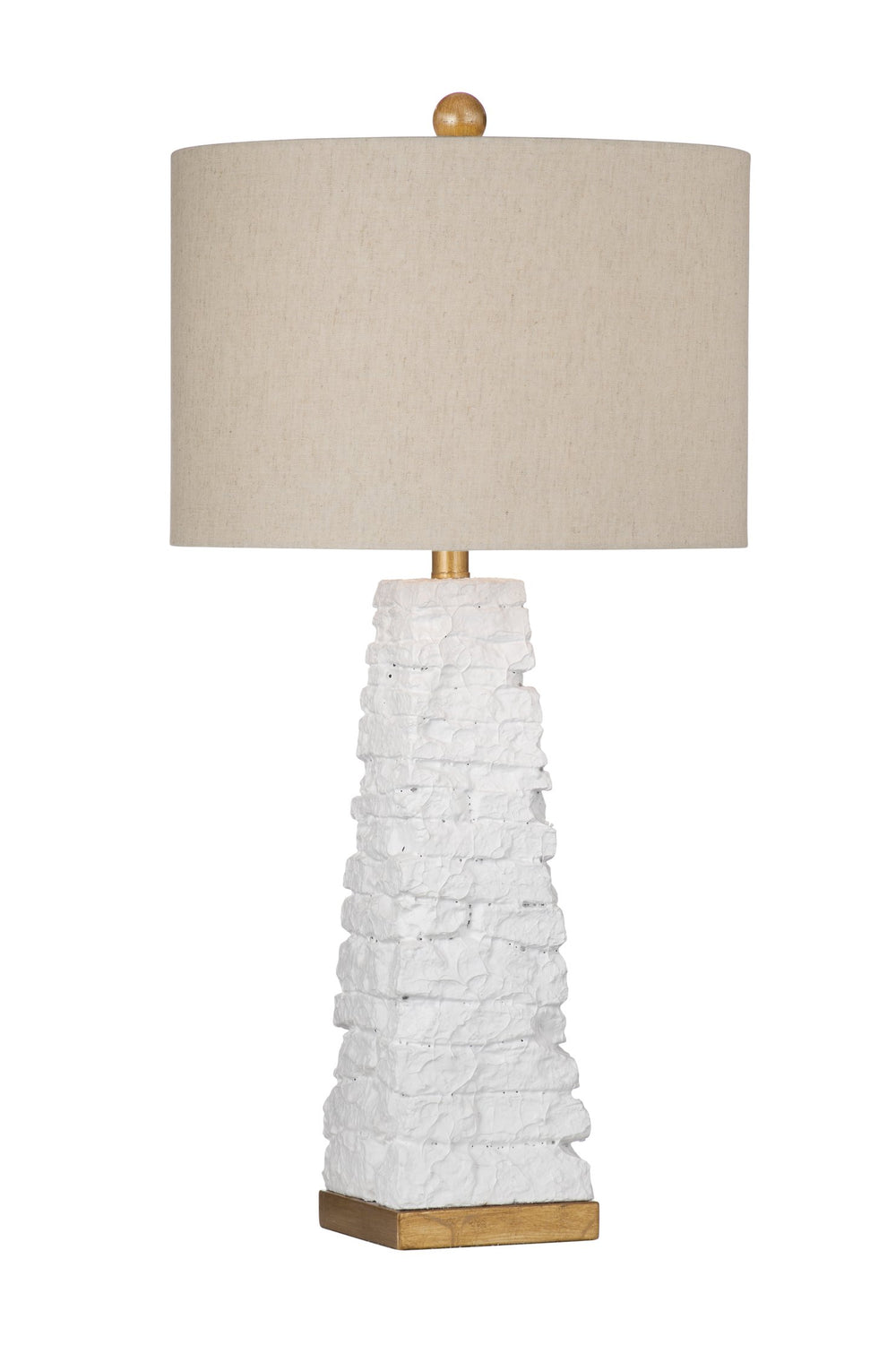 Basset Mirror Comoros Table Lamp - Elegant Oatmeal Shade & Textured Matte White Finish For Modern Home Decor White Resin,Metal,Hard Back Line Shade L4487t