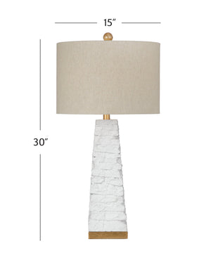 Basset Mirror Comoros Table Lamp - Elegant Oatmeal Shade & Textured Matte White Finish For Modern Home Decor White Resin,Metal,Hard Back Line Shade L4487t