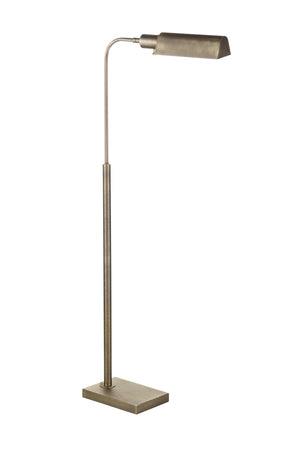 Basset Mirror Clatsop Floor Lamp - Antique Brass Elegance With Curved Shade For Timeless Contemporary Style Brass Metal L4495f