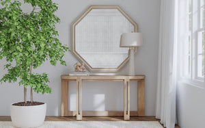 Basset Mirror Wythe Table Lamp – Rustic Beige Cement Design With Linen Shade For Elegant Farmhouse Décor White Cement,Metal,Hard Back Linen Shade L4506t