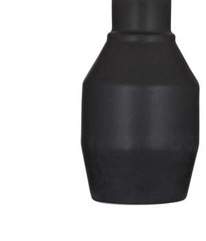 Basset Mirror Lowndes Table Lamp - Elegant Matte Black Ceramic Design With White Linen Shade For Modern Interiors Black Ceramic,Hard Back Linen Shade L4509t