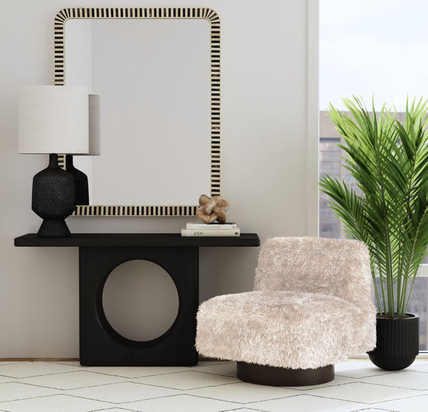 Basset Mirror Hartley Table Lamp – Chic Matte Black Design With Drum Shade For Elegant Ambiance & Modern Style Black Resin,Hard Back Linen Shade L4517t