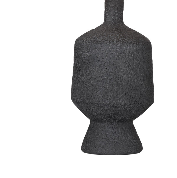 Basset Mirror Hartley Table Lamp – Chic Matte Black Design With Drum Shade For Elegant Ambiance & Modern Style Black Resin,Hard Back Linen Shade L4517t