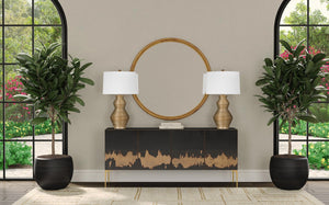 Basset Mirror Panola Table Lamp - Exquisite Antique Gold Finish With Classic White Tapered Shade For Timeless Elegance Gold Resin,Metal L4518t