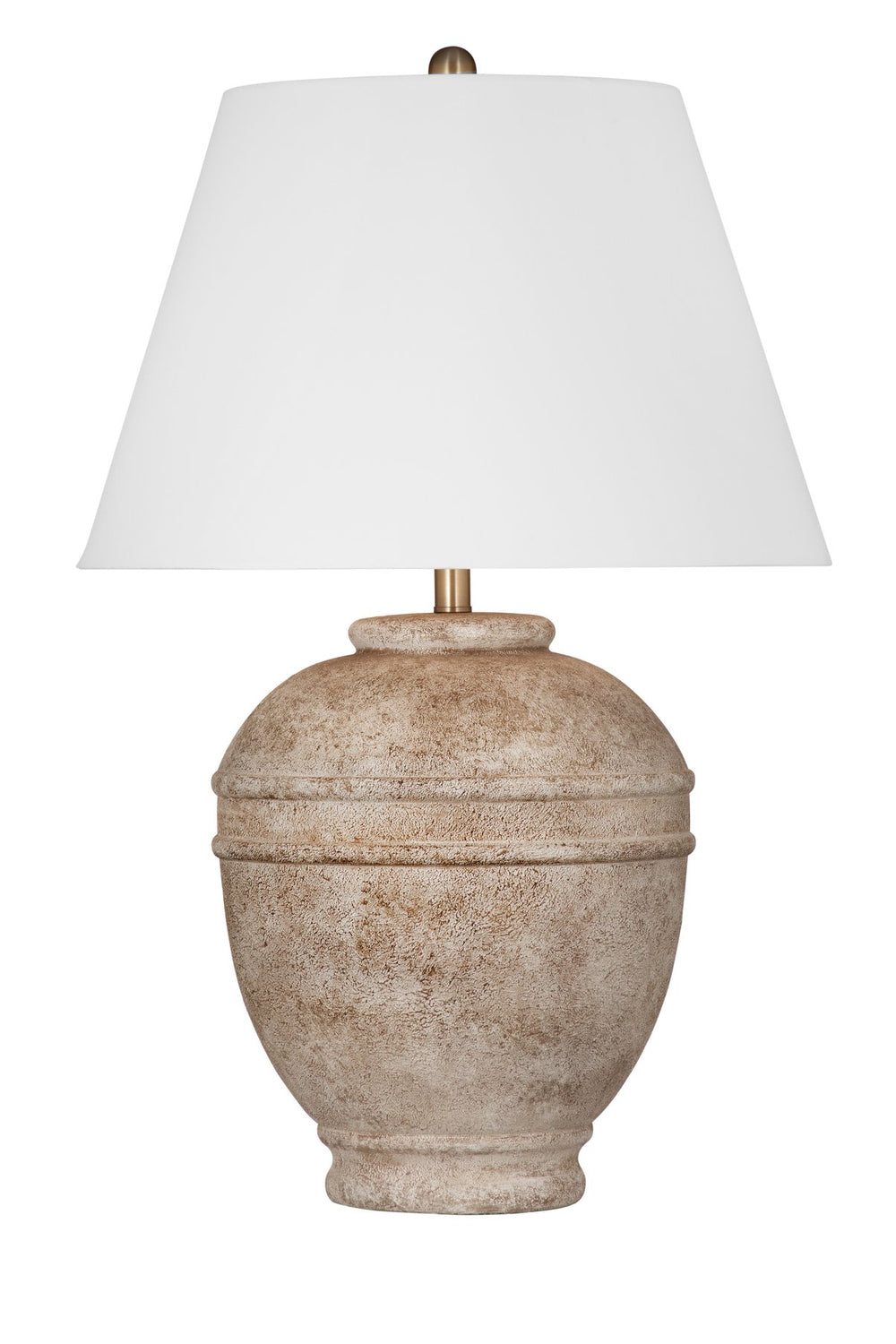 Basset Mirror Ashland Table Lamp - Timeless Elegance With Rustic Charm, Distressed Cream Finish & Classic Shade White Resin,Hard Back Linen Shade L4520t