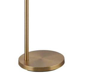 Basset Mirror Telfair Floor Lamp - Sleek Metal Design With Gold Finish & Elegant White Shade For Timeless Style Gold Metal,Hard Back Linen Shade L4524f