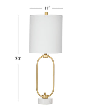 Basset Mirror Tyne Table Lamp - Elegant Alabaster & Brass Design For Timeless Sophistication In Any Room Brass Marble,Metal,Hard Back Linen Shade L4533t