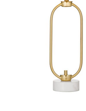 Basset Mirror Tyne Table Lamp - Elegant Alabaster & Brass Design For Timeless Sophistication In Any Room Brass Marble,Metal,Hard Back Linen Shade L4533t