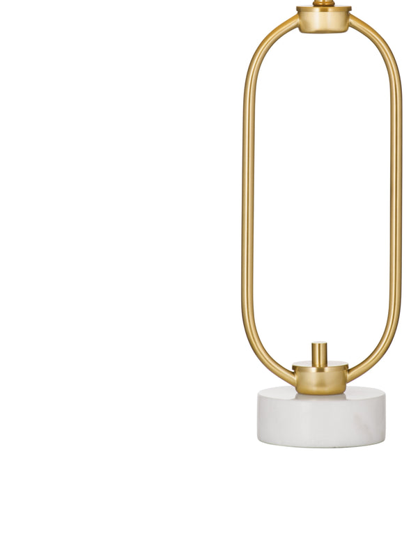 Basset Mirror Tyne Table Lamp - Elegant Alabaster & Brass Design For Timeless Sophistication In Any Room Brass Marble,Metal,Hard Back Linen Shade L4533t