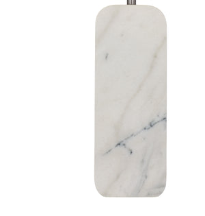 Basset Mirror Systin Table Lamp - Contemporary Elegance With White Marble Base & Rectangular Shade For Modern Style White Marble L4551t