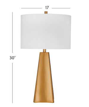 Basset Mirror Torrington Table Lamp - Elegant Gold Finish With Modern Design & Soft White Shade For Luxurious Glow Gold Polyresin L4570t