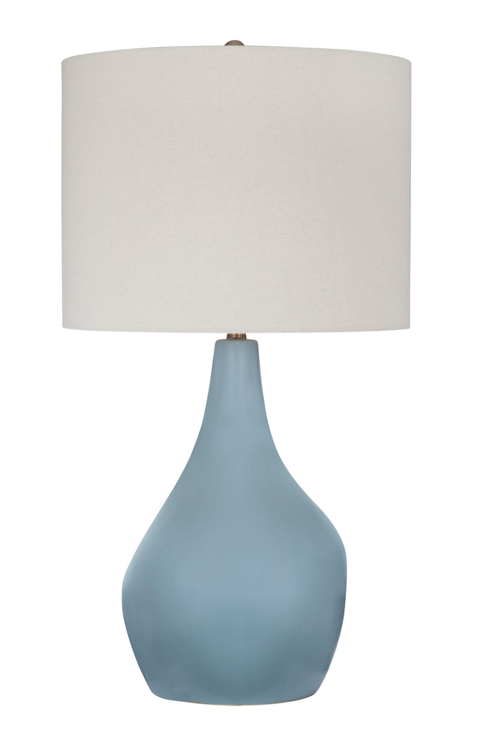 Basset Mirror Rawlins Table Lamp - Elegant Ceramic Design In Serene Blue With Soft Off-white Shade For Tranquil Ambiance Blue Ceramic L4571t