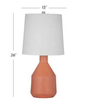Basset Mirror Sheridan Table Lamp - Boho-chic Ceramic Design With Warm Glow, Perfect For Organic Elegance In Any Space Orange Ceramic L4572t