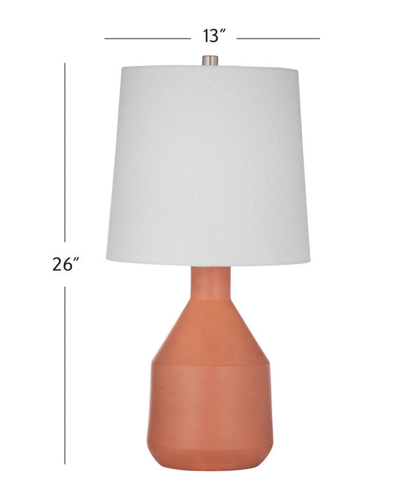 Basset Mirror Sheridan Table Lamp - Boho-chic Ceramic Design With Warm Glow, Perfect For Organic Elegance In Any Space Orange Ceramic L4572t