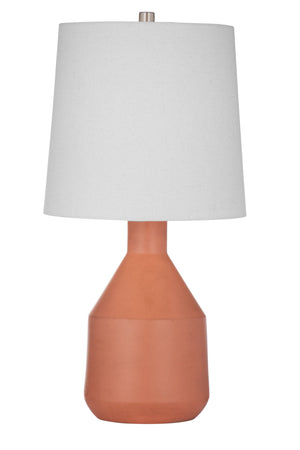 Basset Mirror Sheridan Table Lamp - Boho-chic Ceramic Design With Warm Glow, Perfect For Organic Elegance In Any Space Orange Ceramic L4572t