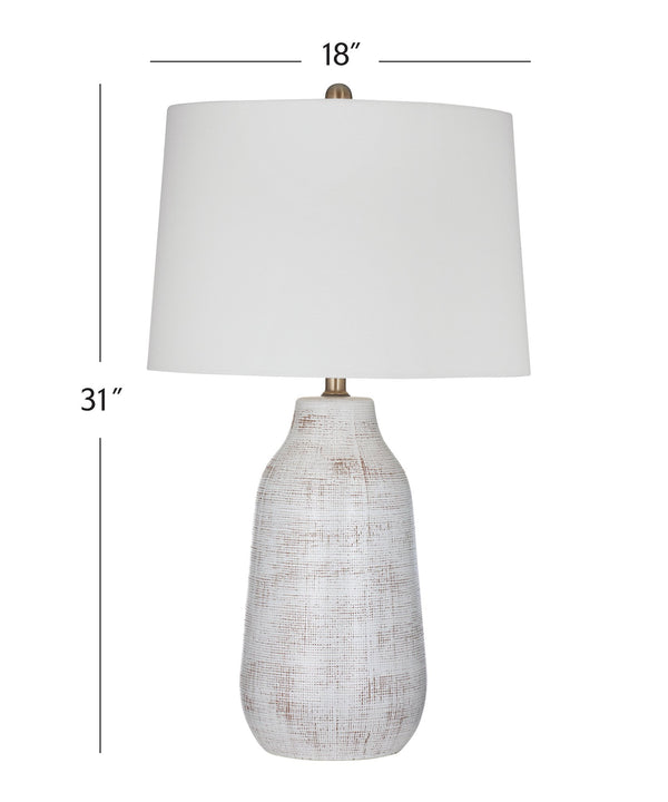 Basset Mirror Forcythia Table Lamp – Elegant Ceramic Design With Crackled Glaze & Soft White Shade For Modern Spaces White Ceramic L4578t