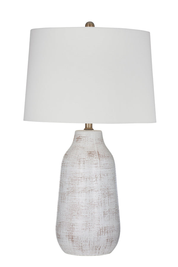 Basset Mirror Forcythia Table Lamp – Elegant Ceramic Design With Crackled Glaze & Soft White Shade For Modern Spaces White Ceramic L4578t