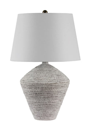 Basset Mirror Eclipse Table Lamp - Modern Concrete Design With Textured Finish & Warm Light For Cozy Spaces White Concrete L4588t