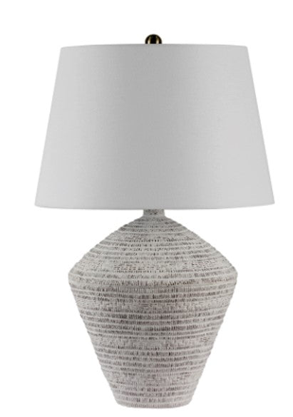 Basset Mirror Eclipse Table Lamp - Modern Concrete Design With Textured Finish & Warm Light For Cozy Spaces White Concrete L4588t