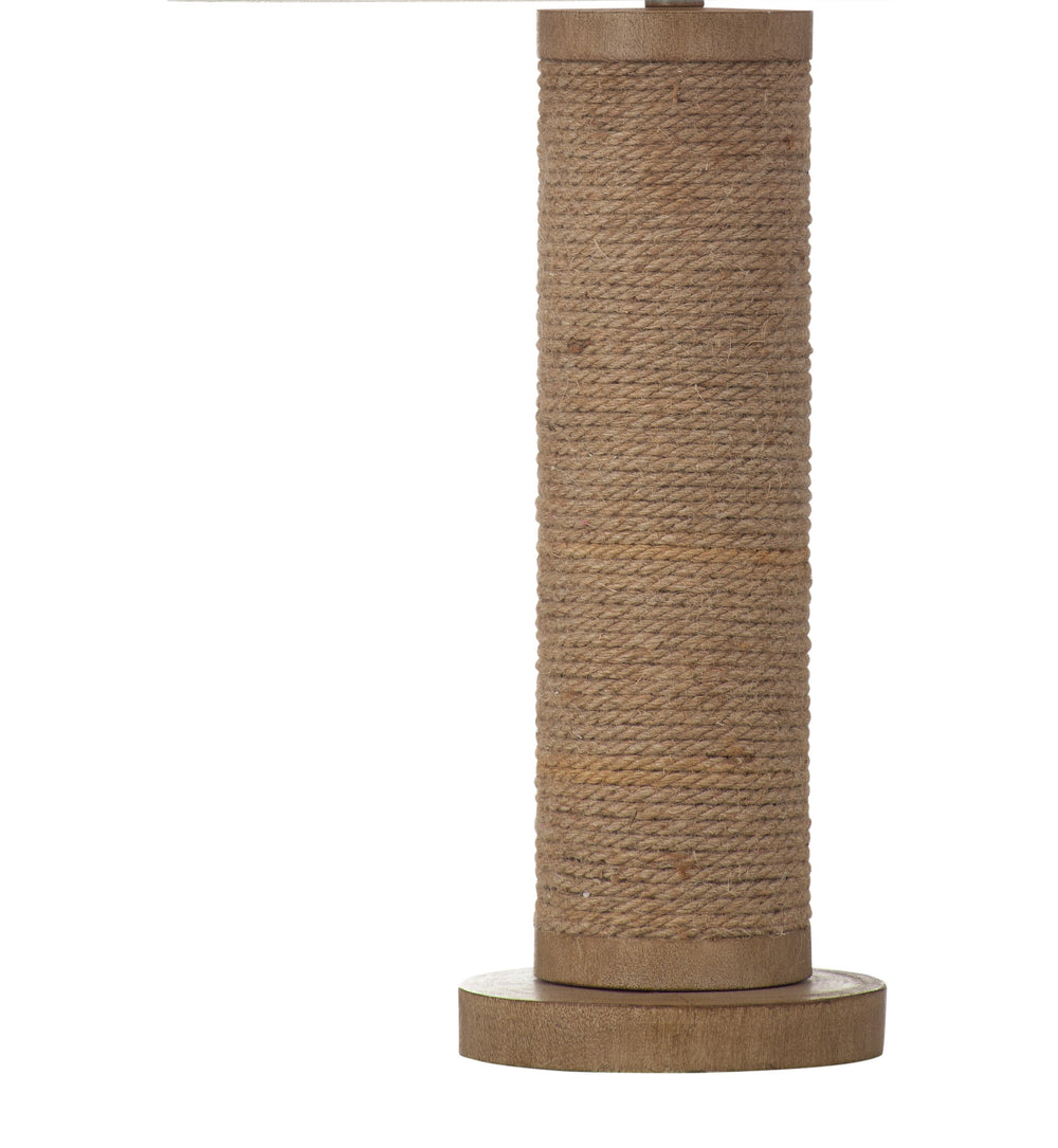 Basset Mirror Adams Table Lamp - Boho Coastal Design With Rope Detail And Linen Shade For Warm, Inviting Ambiance Natural Rope L4590t