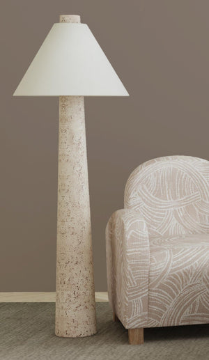 Basset Mirror Butler Floor Lamp - Elegant Midcentury Design With Textured Cream Finish For Cozy Ambiance & Style Cream Polyresin L4592f