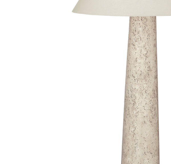 Basset Mirror Butler Floor Lamp - Elegant Midcentury Design With Textured Cream Finish For Cozy Ambiance & Style Cream Polyresin L4592f