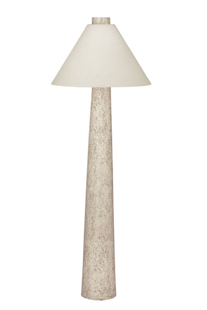 Basset Mirror Butler Floor Lamp - Elegant Midcentury Design With Textured Cream Finish For Cozy Ambiance & Style Cream Polyresin L4592f