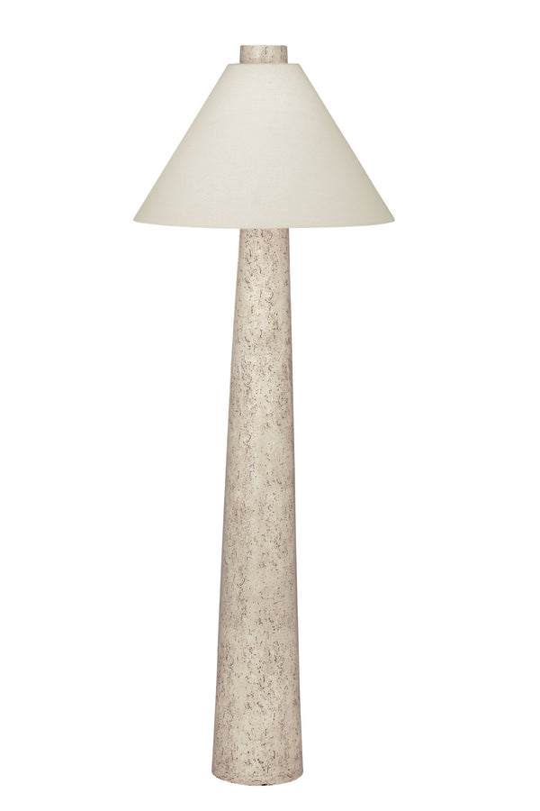 Basset Mirror Butler Floor Lamp - Elegant Midcentury Design With Textured Cream Finish For Cozy Ambiance & Style Cream Polyresin L4592f