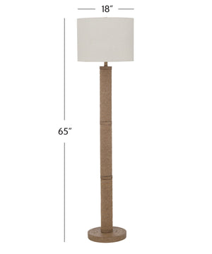 Basset Mirror Chester Floor Lamp - Boho Coastal Design With Rope Detailing For Cozy And Stylish Home Ambiance Natural Rope L4594f