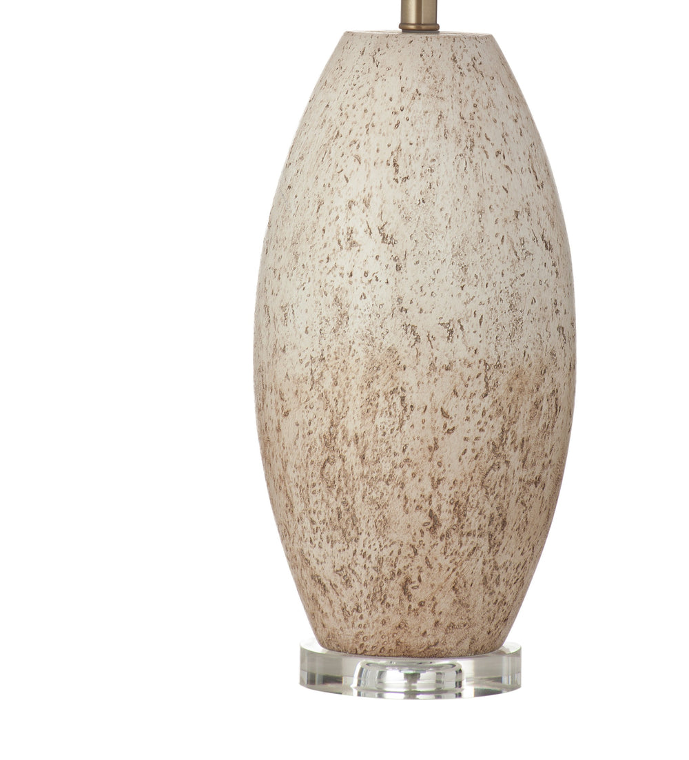Basset Mirror Dauphin Table Lamp - Modern Boho Design With Concrete Speckle Finish & Linen Shade For Cozy Ambiance White Concrete,Crystal L4595t