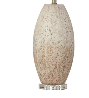 Basset Mirror Dauphin Table Lamp - Modern Boho Design With Concrete Speckle Finish & Linen Shade For Cozy Ambiance White Concrete,Crystal L4595t