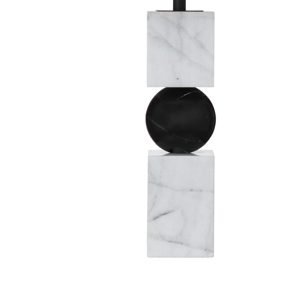 Basset Mirror Ellendale Table Lamp - Modern Elegance With White Marble Base & Black Accent For Sophisticated Decor White Marble L4604t