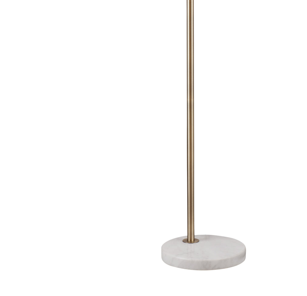 Basset Mirror Thames Floor Lamp - Modern Gold Design With Marble Base For Stylish Reading & Task Lighting Gold Metal,Marble L4610f