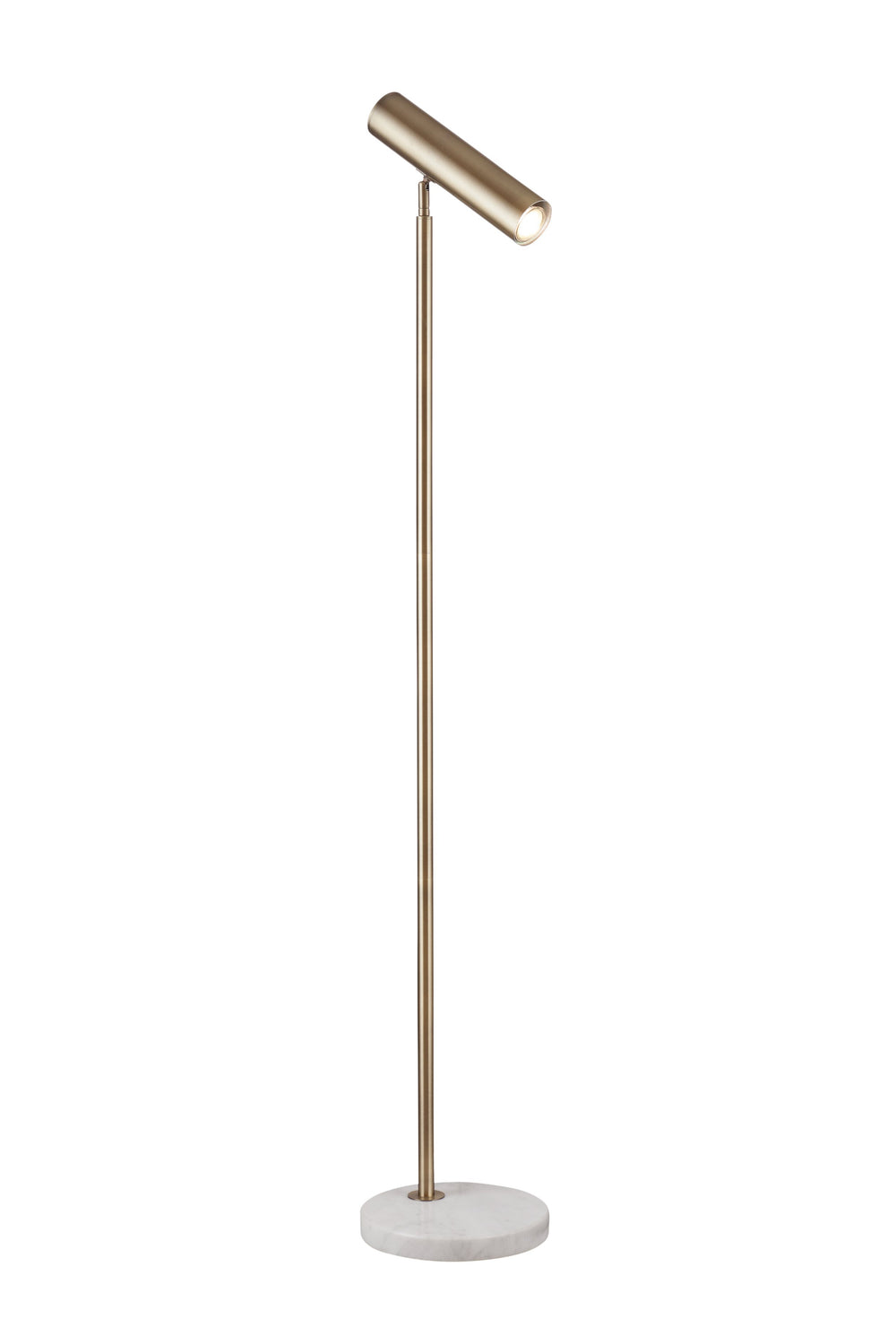 Basset Mirror Thames Floor Lamp - Modern Gold Design With Marble Base For Stylish Reading & Task Lighting Gold Metal,Marble L4610f