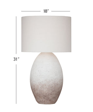 Basset Mirror Calder Table Lamp: Modern Boho Urn-style Design With Cream & Mauve Finish, Perfect For Any Space Cream Cement L4611t