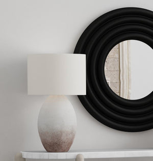 Basset Mirror Calder Table Lamp: Modern Boho Urn-style Design With Cream & Mauve Finish, Perfect For Any Space Cream Cement L4611t