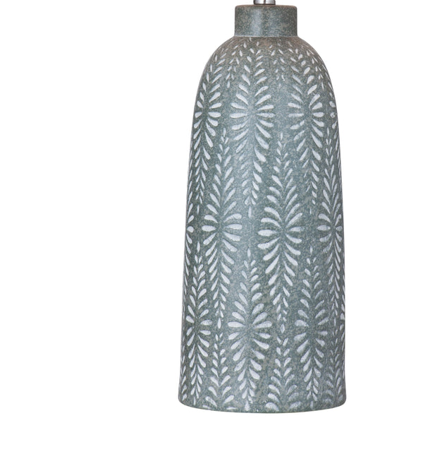 Basset Mirror Windham Table Lamp - Elegant Green & Cream Base With Tapered Linen Shade For Sophisticated Spaces Green Resin L4613t