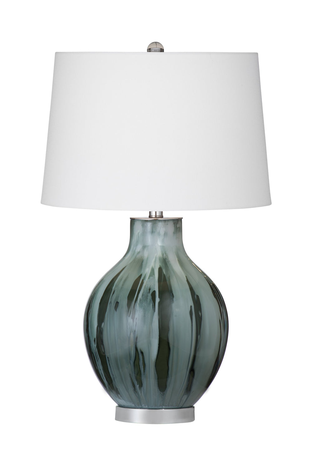 Basset Mirror Mersay Table Lamp - Sleek Smoke Design With Tapered Shade For Modern Elegance And Warm Ambiance Gray Glass L4617t