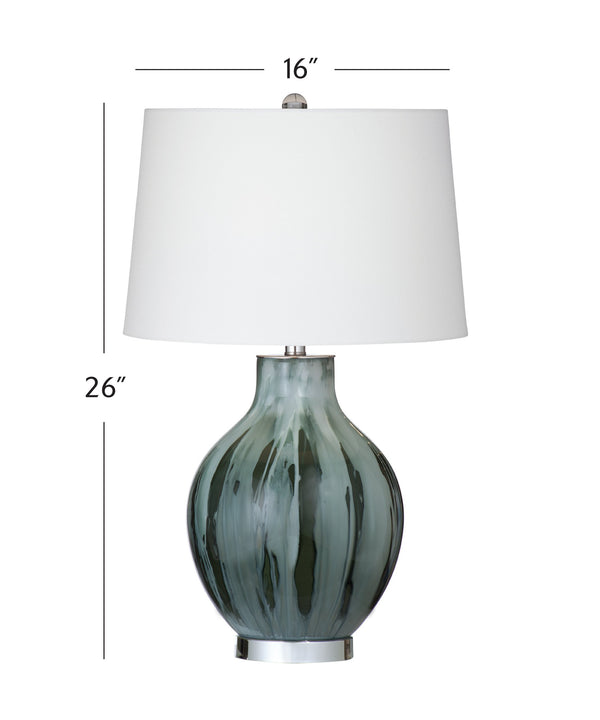 Basset Mirror Mersay Table Lamp - Sleek Smoke Design With Tapered Shade For Modern Elegance And Warm Ambiance Gray Glass L4617t