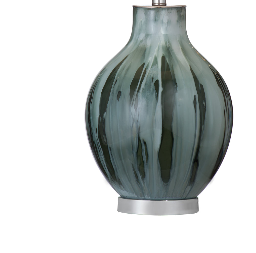 Basset Mirror Mersay Table Lamp - Sleek Smoke Design With Tapered Shade For Modern Elegance And Warm Ambiance Gray Glass L4617t