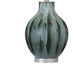 Basset Mirror Mersay Table Lamp - Sleek Smoke Design With Tapered Shade For Modern Elegance And Warm Ambiance Gray Glass L4617t
