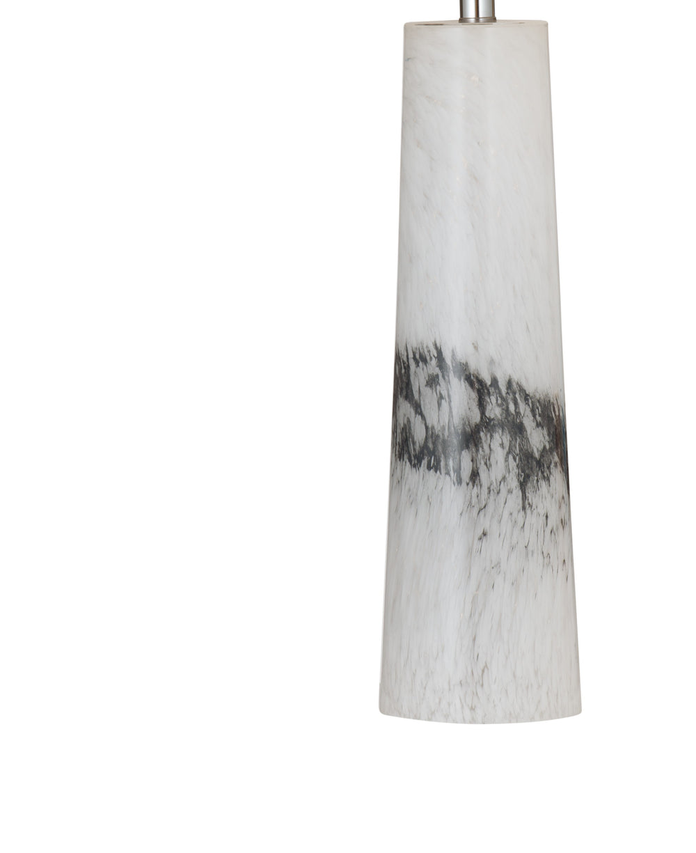 Basset Mirror Medway Table Lamp - Bold Black And White Glass Base, Elegant Design For Modern Home Decor Style White Glass L4618t