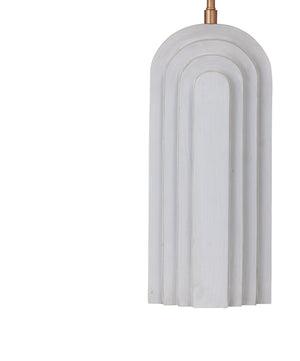 Basset Mirror Witham Table Lamp - Elegant Arch-style Design With Brass Accents & Crisp White Shade For Any Room Gray Resin L4624t