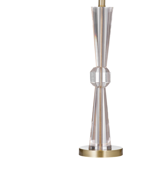 Basset Mirror Devon Table Lamp - Elegant Hourglass Crystal Base With Brass Accent For Timeless Home Ambiance Clear Crystal,Metal L4635t