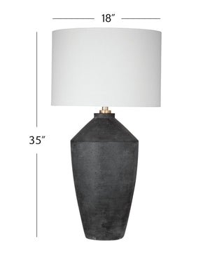 Basset Mirror Kaycee Table Lamp - Contemporary Urn-style Design In Matte Black For Modern Home Elegance And Versatility Black Cement L4641t