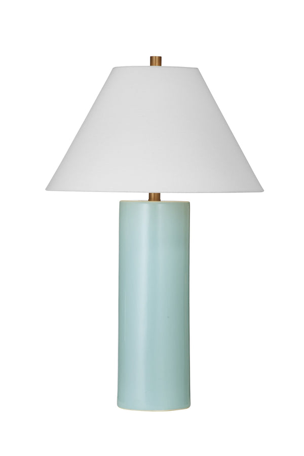 Basset Mirror Alexander Table Lamp - Bold Blue Ceramic Base With Gold Accents For Modern Elegance In Any Room Blue Ceramic L4644t